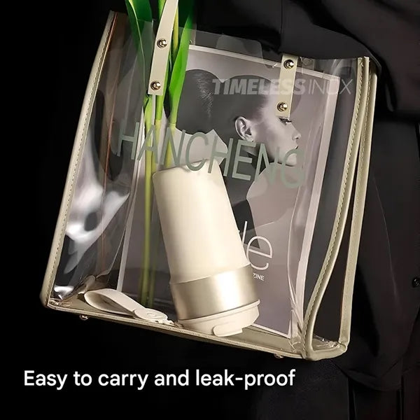 17 Oz Stainless Steel Insulated Travel Mug With Carry Strap