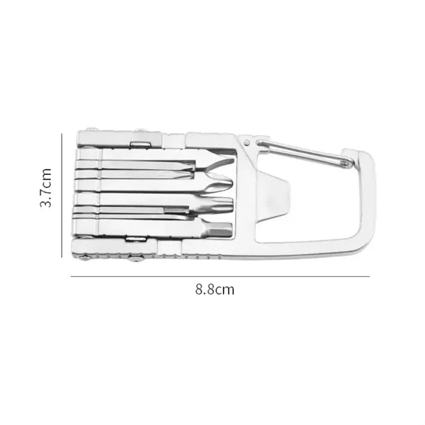 6 In 1 Stainless Steel Carabiner Multi Tool