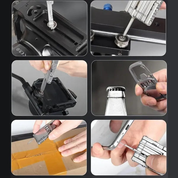 6 In 1 Stainless Steel Carabiner Multi Tool