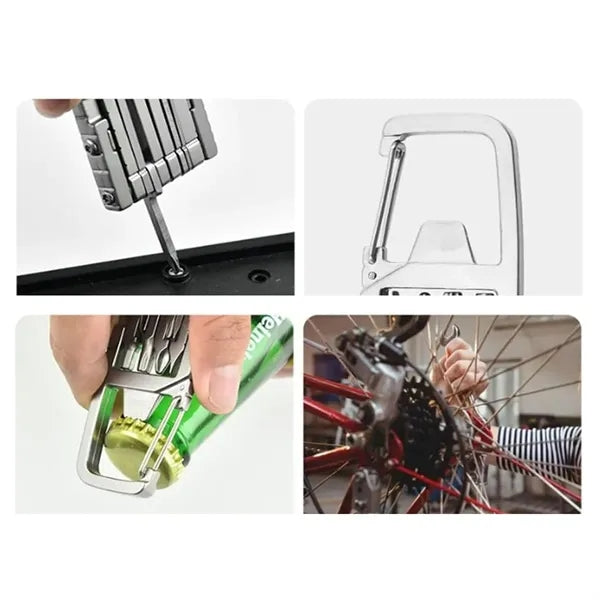 6 In 1 Stainless Steel Carabiner Multi Tool