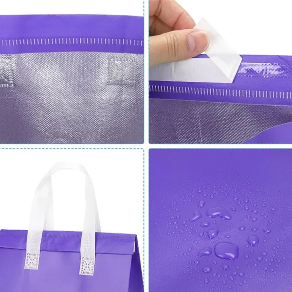 Insulated Non-Woven Thermal Food Delivery Cooler Tote Bag