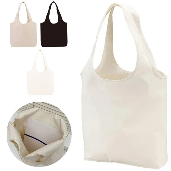 Eco Friendly Cotton Canvas Tote Bag with Long Handles