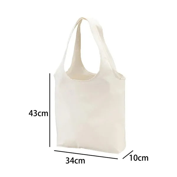 Eco Friendly Cotton Canvas Tote Bag with Long Handles