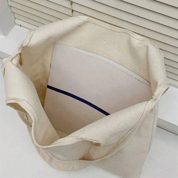 Eco Friendly Cotton Canvas Tote Bag with Long Handles
