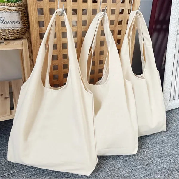 Eco Friendly Cotton Canvas Tote Bag with Long Handles