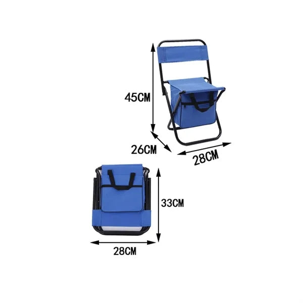 Folding Camping Chair With Insulated Cooler Bag