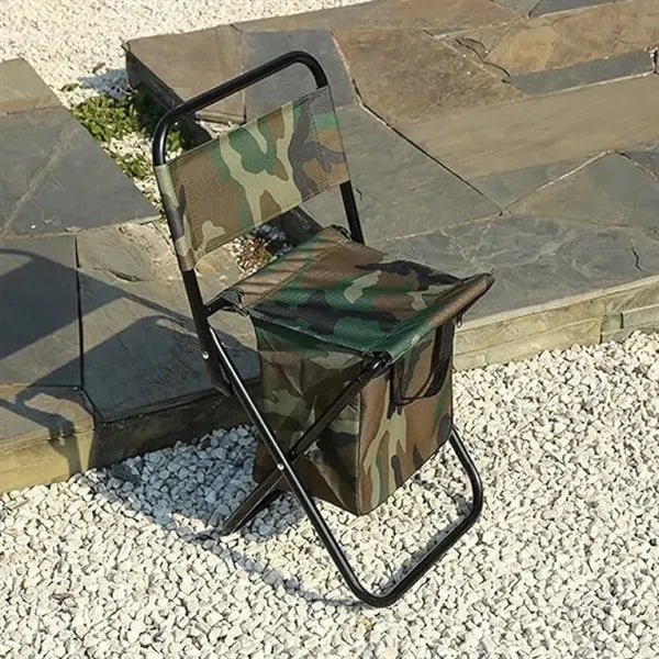 Folding Camping Chair With Insulated Cooler Bag