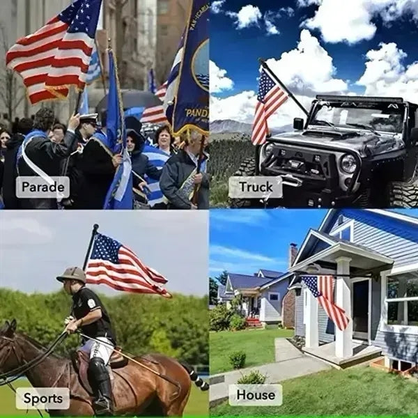 6 Ft Stainless Steel Flagpole Outdoor Flag Kit For House