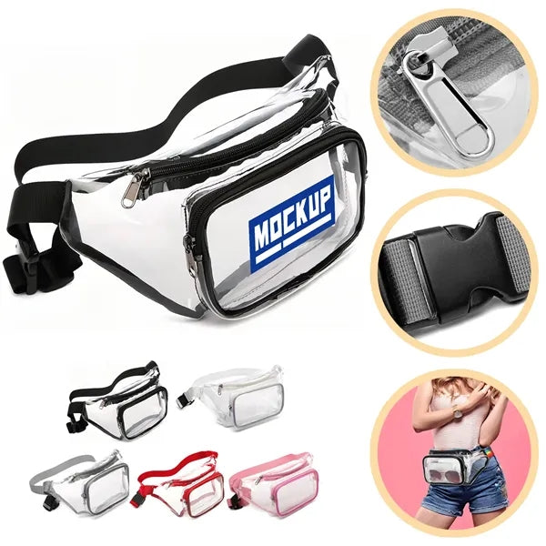 PVC Clear Belt Pouch With Sub Pockets