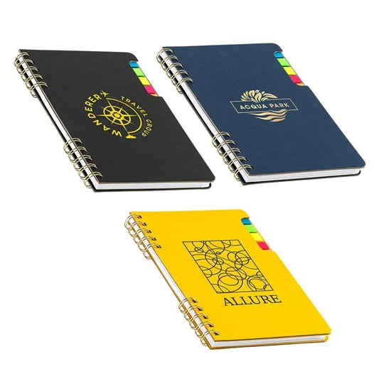 Praxis Recycled Spiral Notebook with Sticky Flags