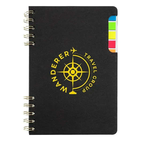 Praxis Recycled Spiral Notebook with Sticky Flags