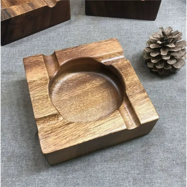 Solid Wood Cigar Ashtray
