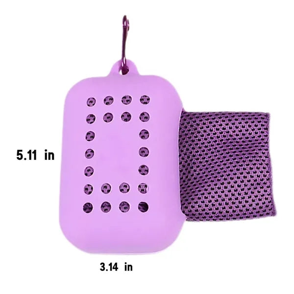 Silicone Case Cooling Sports Quick-Dry Towel