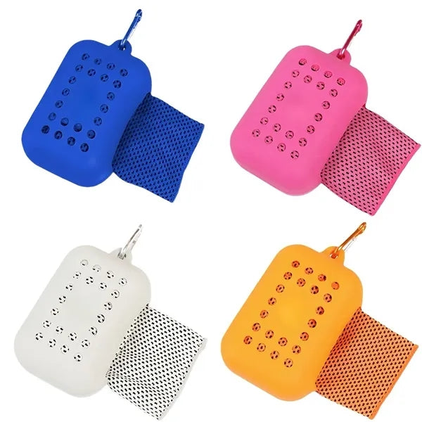 Silicone Case Cooling Sports Quick-Dry Towel