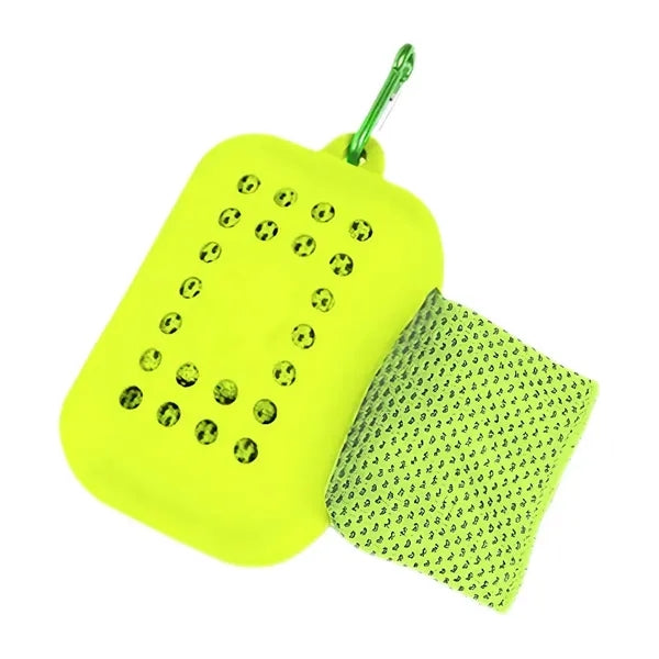 Silicone Case Cooling Sports Quick-Dry Towel
