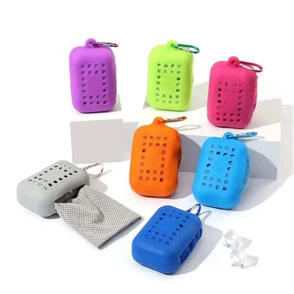 Silicone Case Cooling Sports Quick-Dry Towel