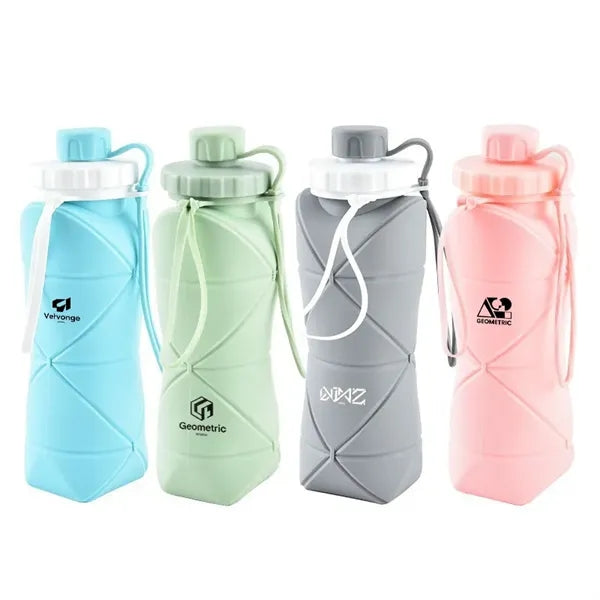 20.28oz Collapsible Silicone Water Bottle Portable Cup