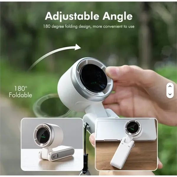 Logo Portable Rechargeable USB Handheld Cooling Fan
