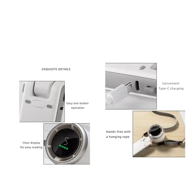 Logo Portable Rechargeable USB Handheld Cooling Fan