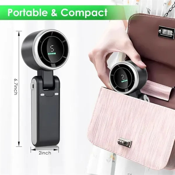 Logo Portable Rechargeable USB Handheld Cooling Fan