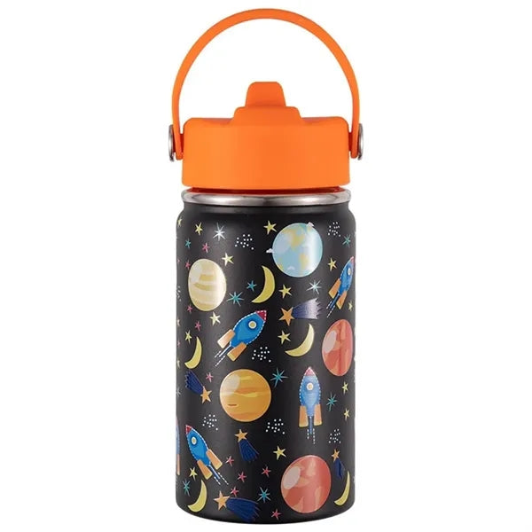 12oz Kids Insulated Water Bottle with Straw Lid and Handle