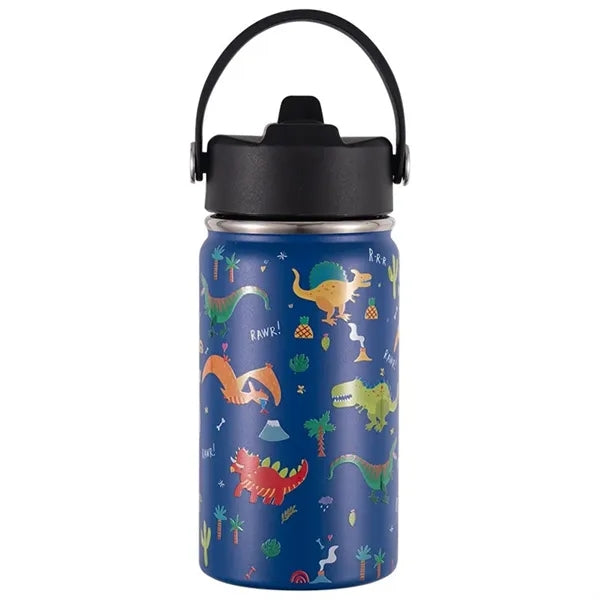 12oz Kids Insulated Water Bottle with Straw Lid and Handle