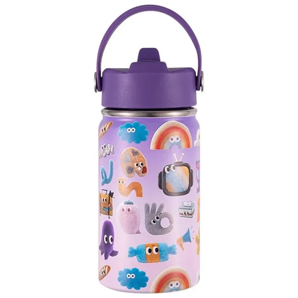 12oz Kids Insulated Water Bottle with Straw Lid and Handle
