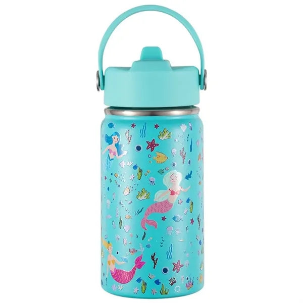 12oz Kids Insulated Water Bottle with Straw Lid and Handle
