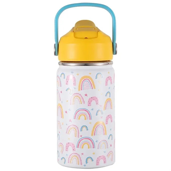 12oz Kids Insulated Water Bottle with Straw Lid and Handle