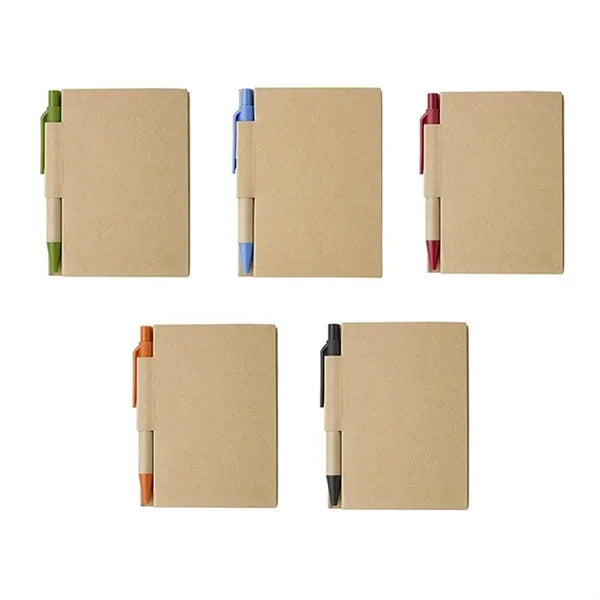 Recycled Kraft Paper Notebook with Pen for Promotions
