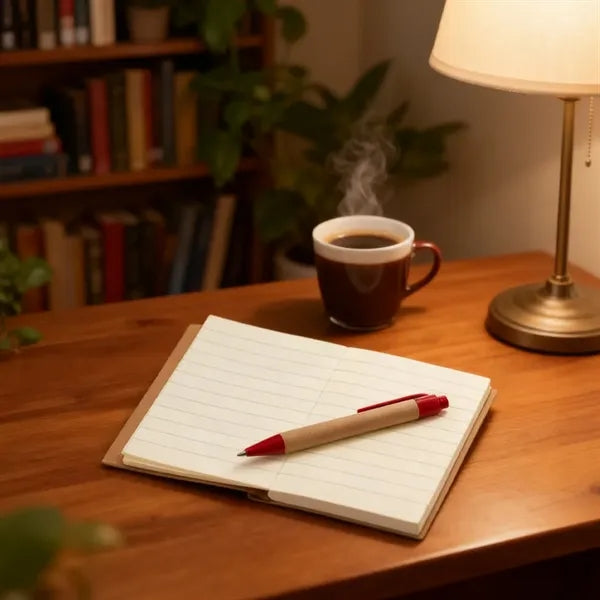 Recycled Kraft Paper Notebook with Pen for Promotions
