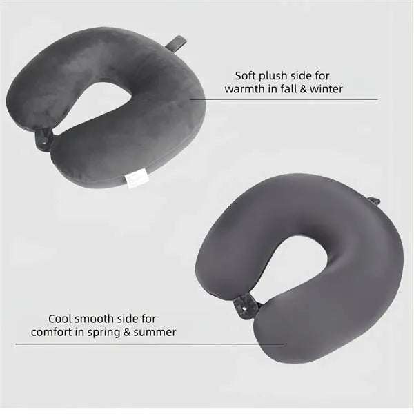 Printed Microbead Travel Neck Pillow, U-Shaped Pillow