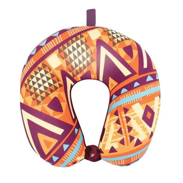 Printed Microbead Travel Neck Pillow, U-Shaped Pillow