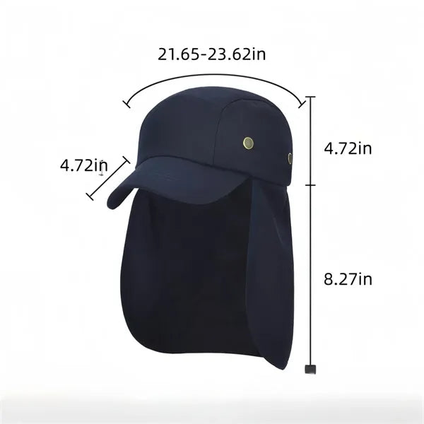 UPF 50+ Sun Neck Flap Hat, Fishing Cap for Men & Women