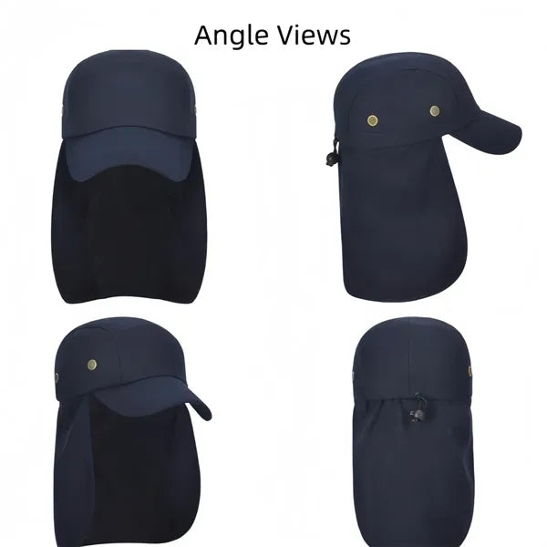 UPF 50+ Sun Neck Flap Hat, Fishing Cap for Men & Women