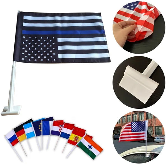 17.7" L x 11.8" W 100D Car Pane Window Flag