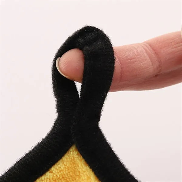 Thick Coral Fleece Hanging Hand Towel Cloth