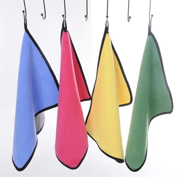 Thick Coral Fleece Hanging Hand Towel Cloth