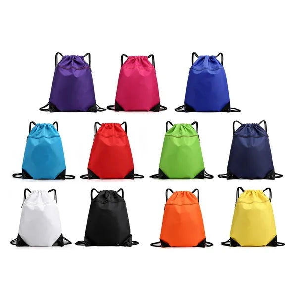 Drawstring Backpack Gym Cinch Sack With Reinforced Corners