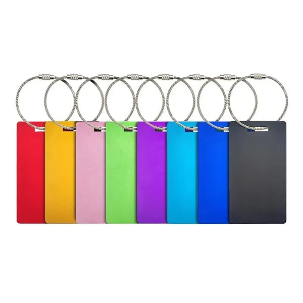 Anodized Aluminum Laser Engravable Luggage Tag & Keychain