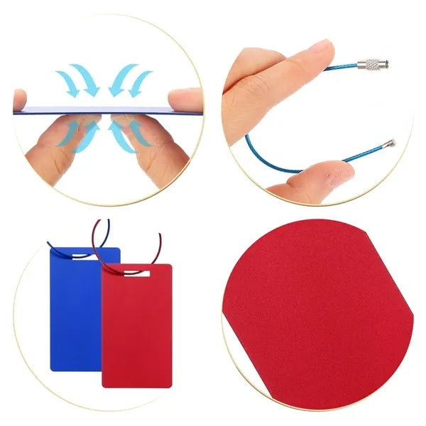 Anodized Aluminum Laser Engravable Luggage Tag & Keychain
