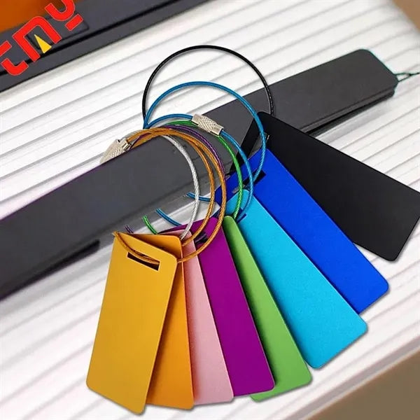 Anodized Aluminum Laser Engravable Luggage Tag & Keychain