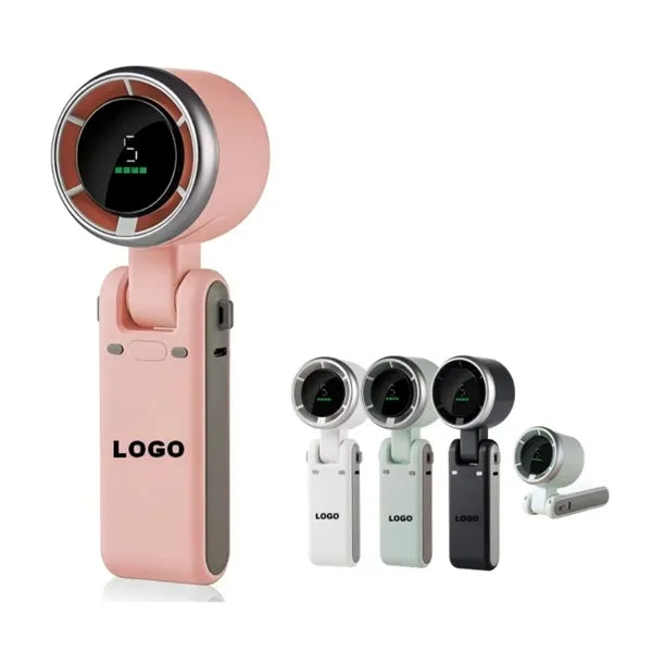 Logo Portable Rechargeable USB Handheld Cooling Fan