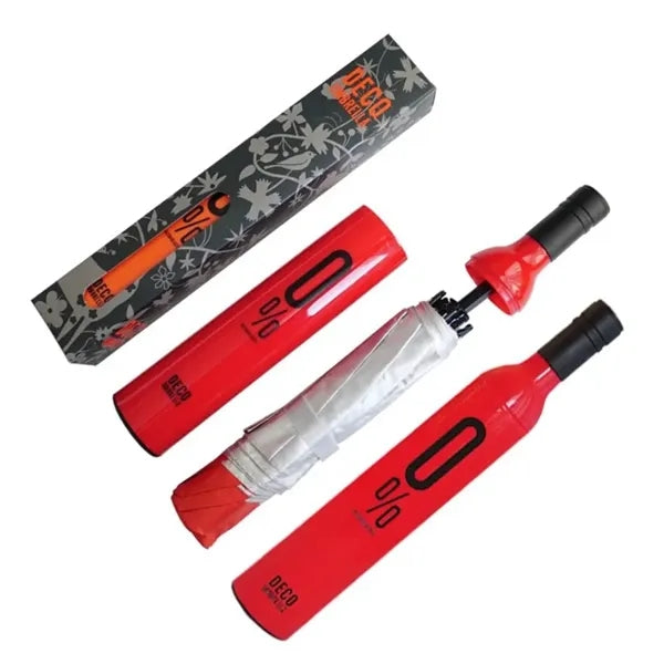 Wine Bottle Umbrella, Foldable Outdoor Sunshade Rainproof