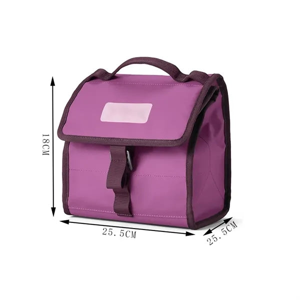 Insulated Thermal Flap Lunch Cooler Bag With Buckle Closure