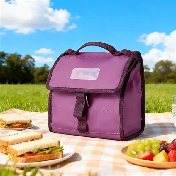 Insulated Thermal Flap Lunch Cooler Bag With Buckle Closure