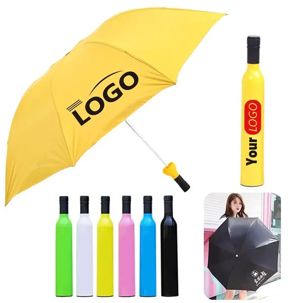 Portable UV Resistant Wine Bottle Umbrella
