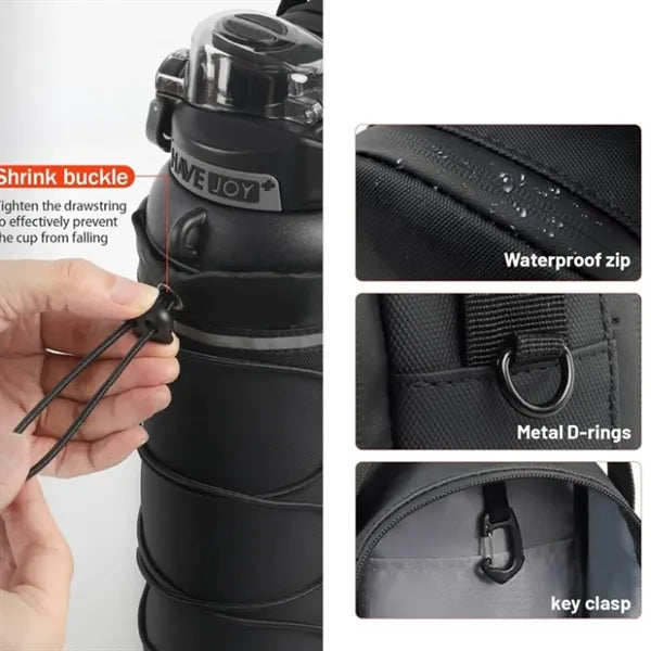 Magnetic Gym Water Bottle Holder Phone Storage Pouch