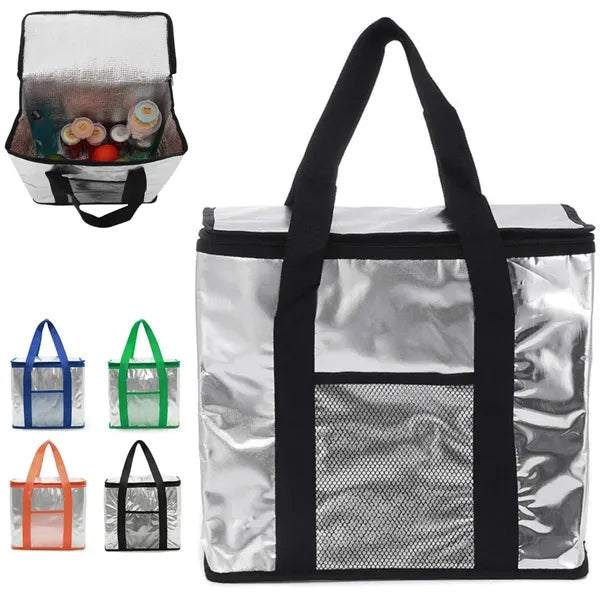 20L Aluminum Foil Insulated Cooler Bag with Handle