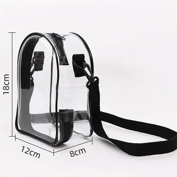 Stadium Approved Clear PVC Crossbody Shoulder Bag Pouch